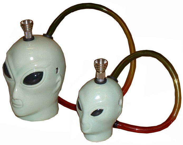 ceramic alien head bongs 2 sizes