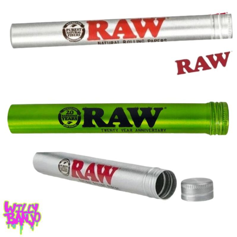 RAW Aluminium King size cigarette case Holder Tube Pre-rolled