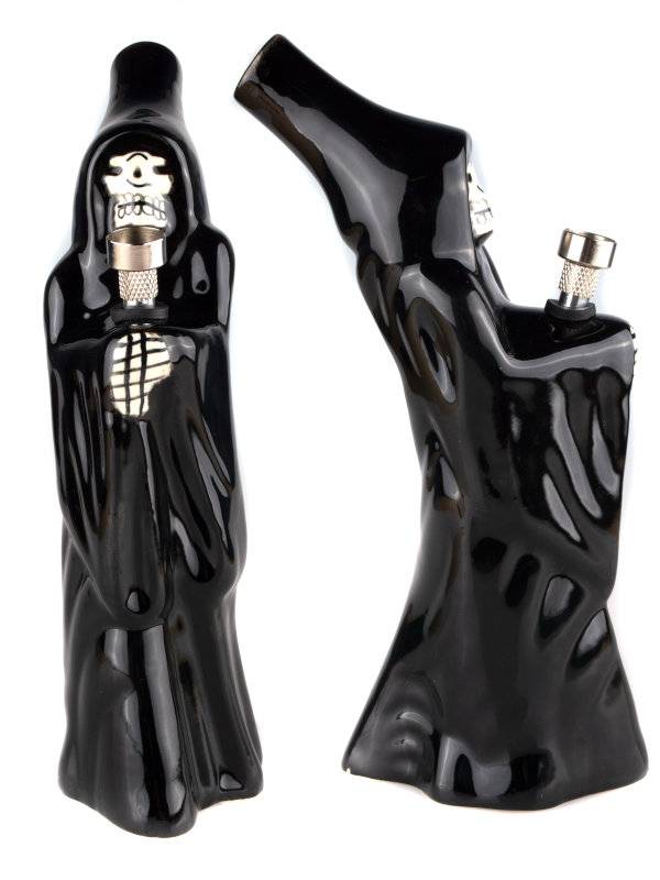 standing grim reaper ceramic bong