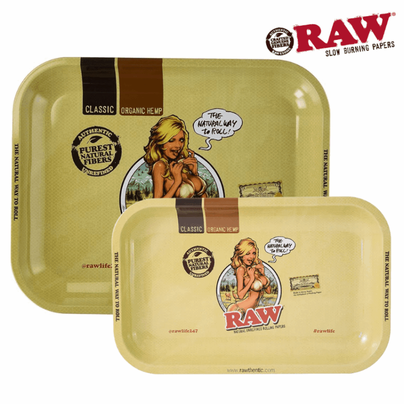 RAW Bikini Girl Metal Rolling Tray