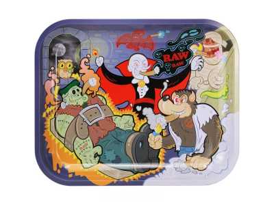 RAW Monster Sesh Large Metal Rolling Tray