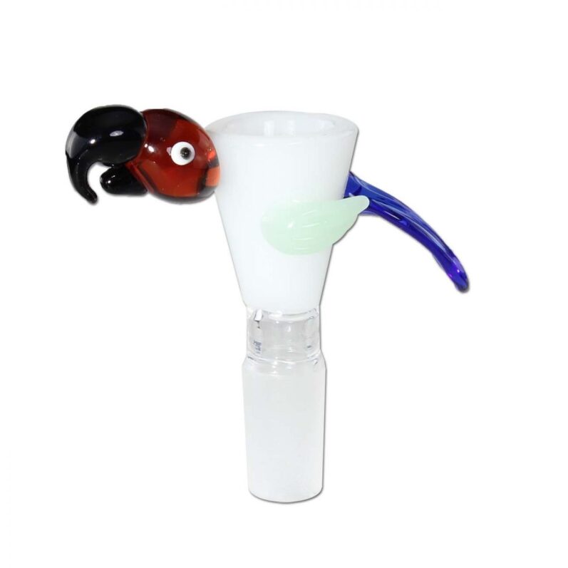 Black Leaf Parrot Glass Bowl 14.4mm male