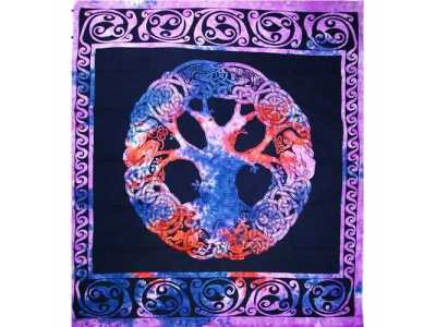 Celtic Tree Design Large Double Bed Tapestry