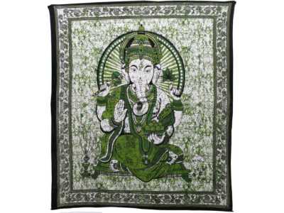 Batik Ganesha Design Large Double Bed Tapestry