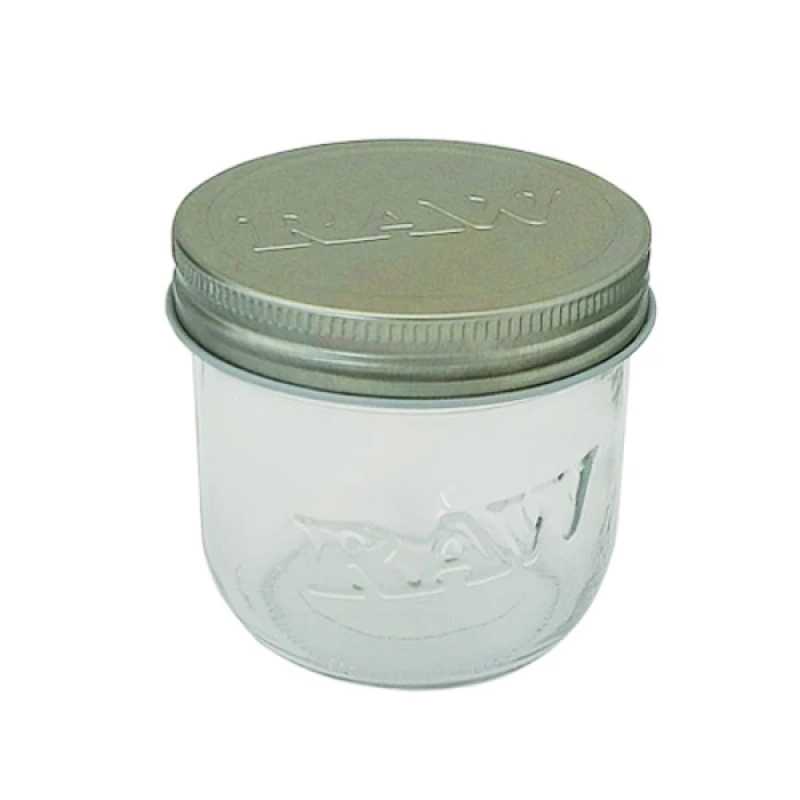 Raw 10 oz Glass Mason Jar