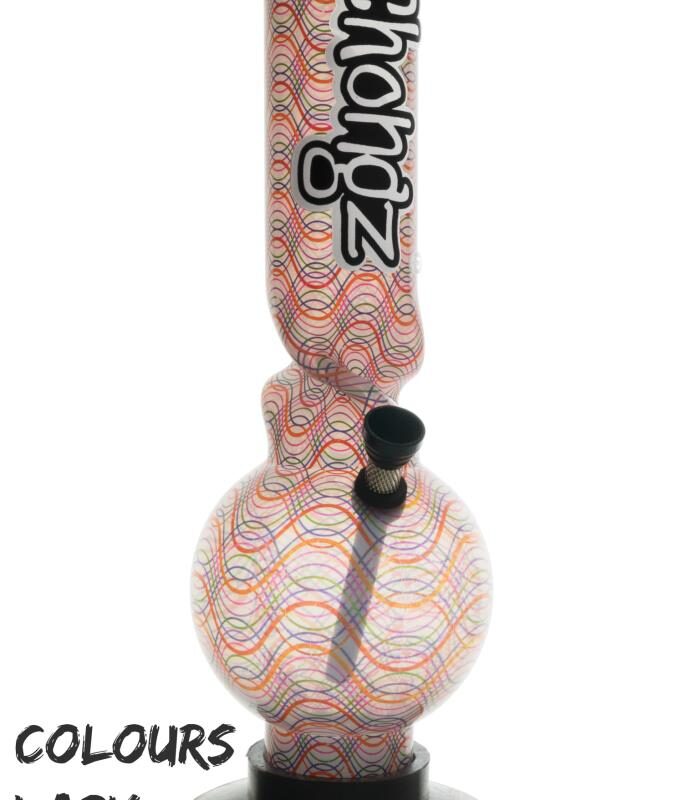 Chongz Mrs Bucket 30cm Acrylic Bong - coloured swirls