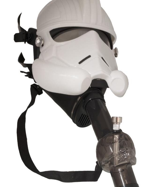 Space Trooper Gas Mask Acrylic Bong
