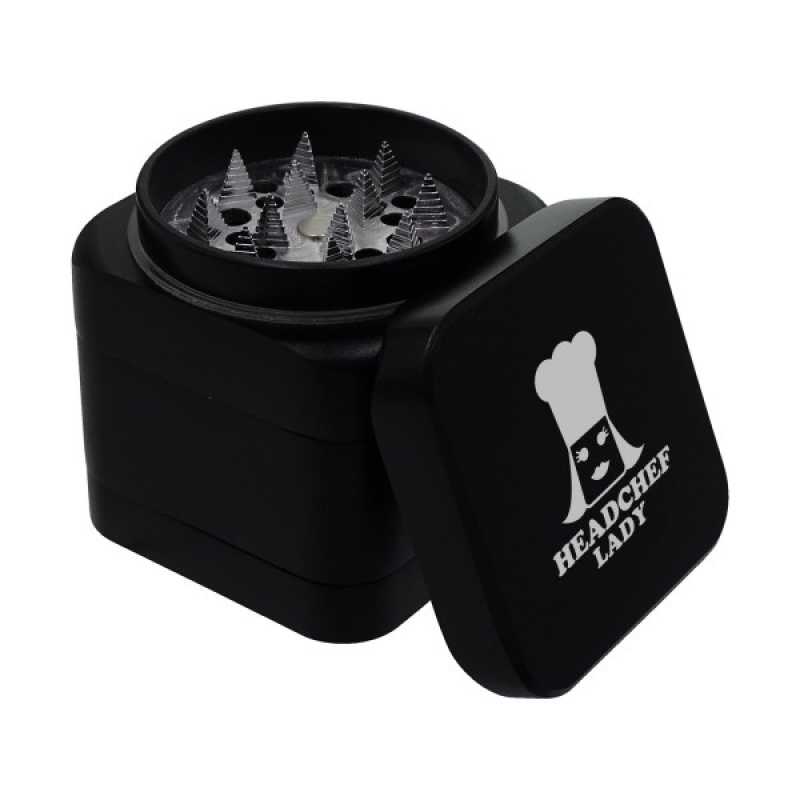 Headchef Lady Cube Grinder Black Open Top