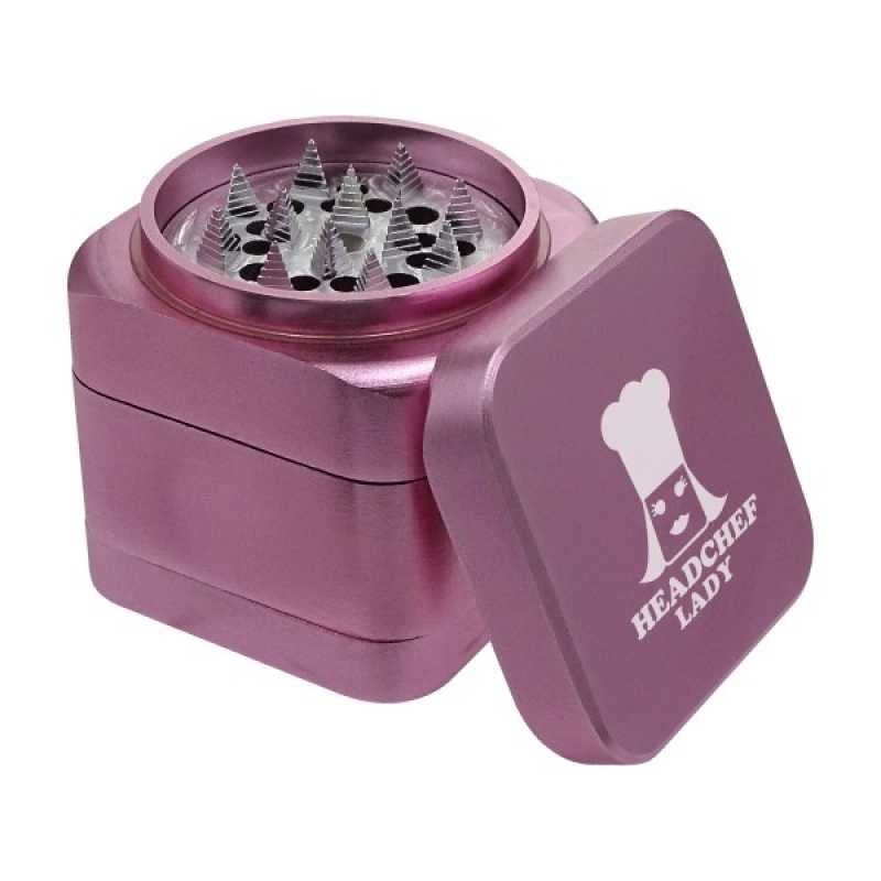 Headchef Lady Cube Grinder Pink Open Top