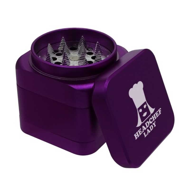 Headchef Lady Cube Grinder Purple Open Top