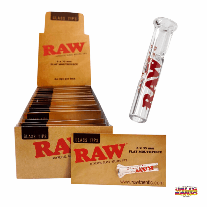 RAW Glass Filter Tip Round or Flat 6mm Mouthpiece