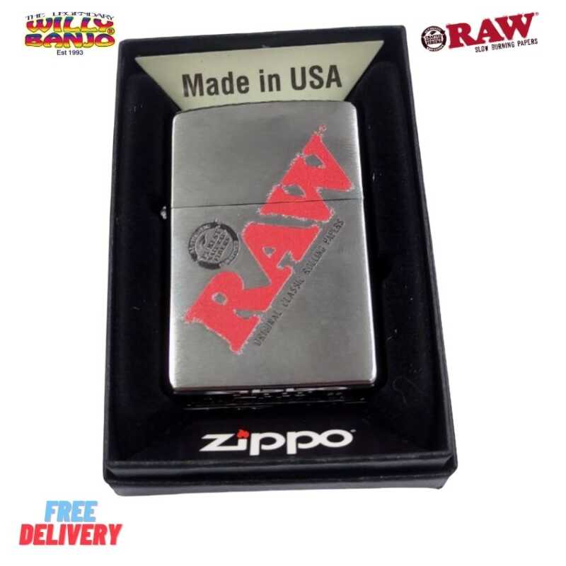 Silver raw zippo