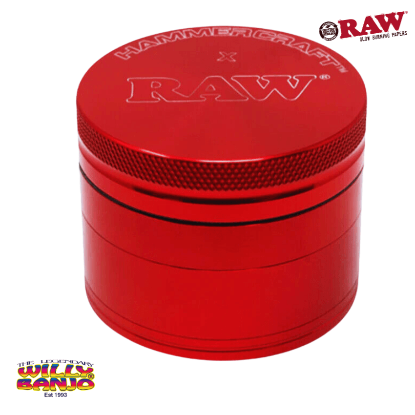 RAW x Hammercraft 4 Part red Metal Grinde