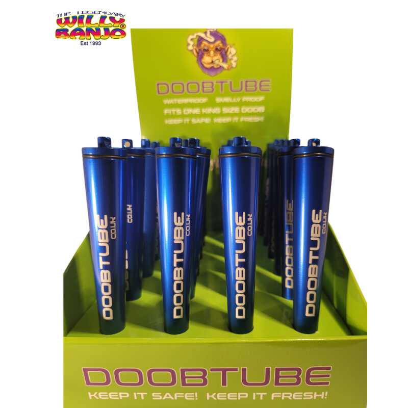 Willy Banjo Dube tube Doob Tube Boxed photo display - Blue