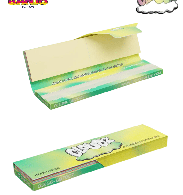 Cloudz Hemp Rolling Papers + Tips