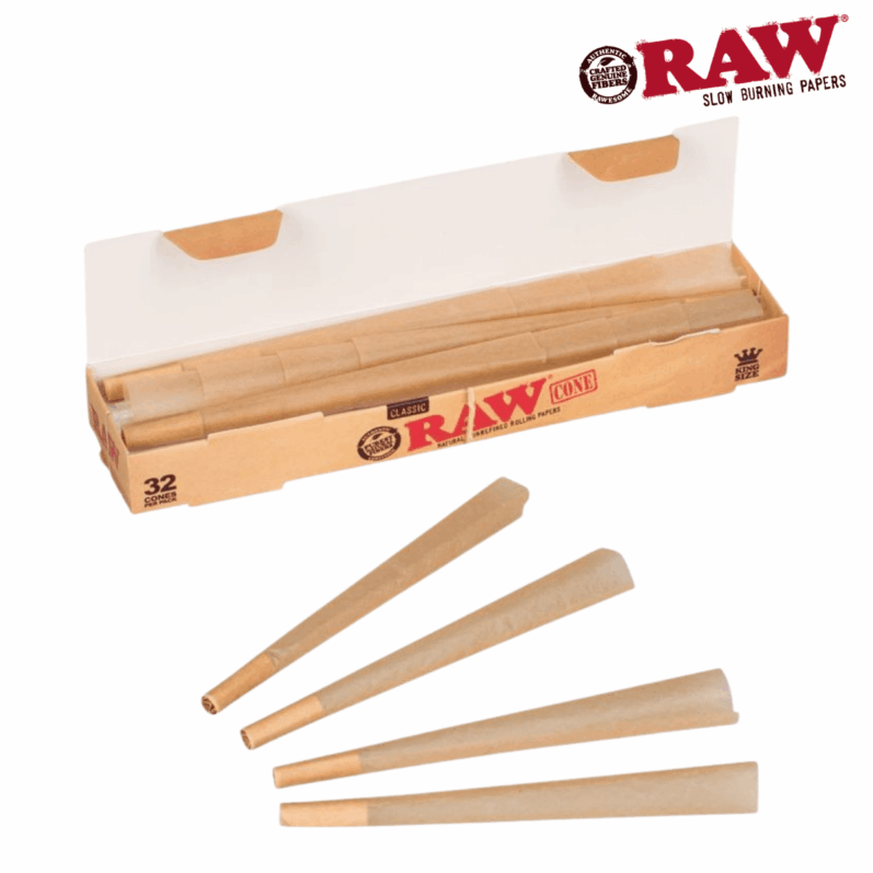 Raw Classic Pre-Rolled Cone King Size 32 Pack