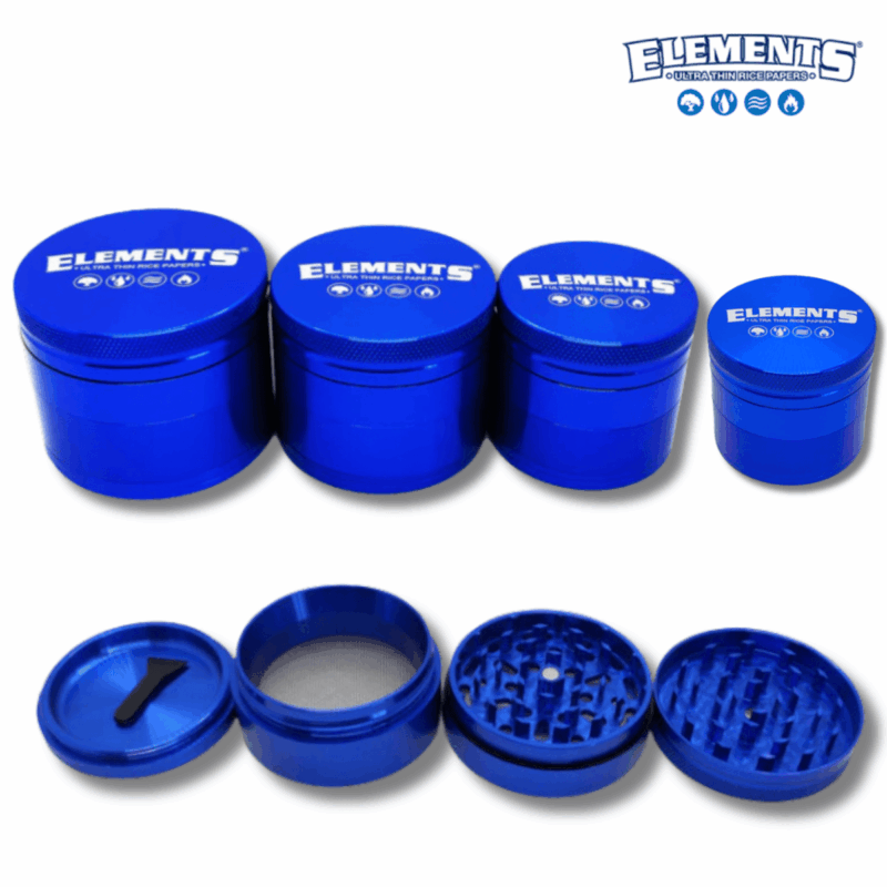 Blue Elements 4-Part Aluminum Metal Grinders
