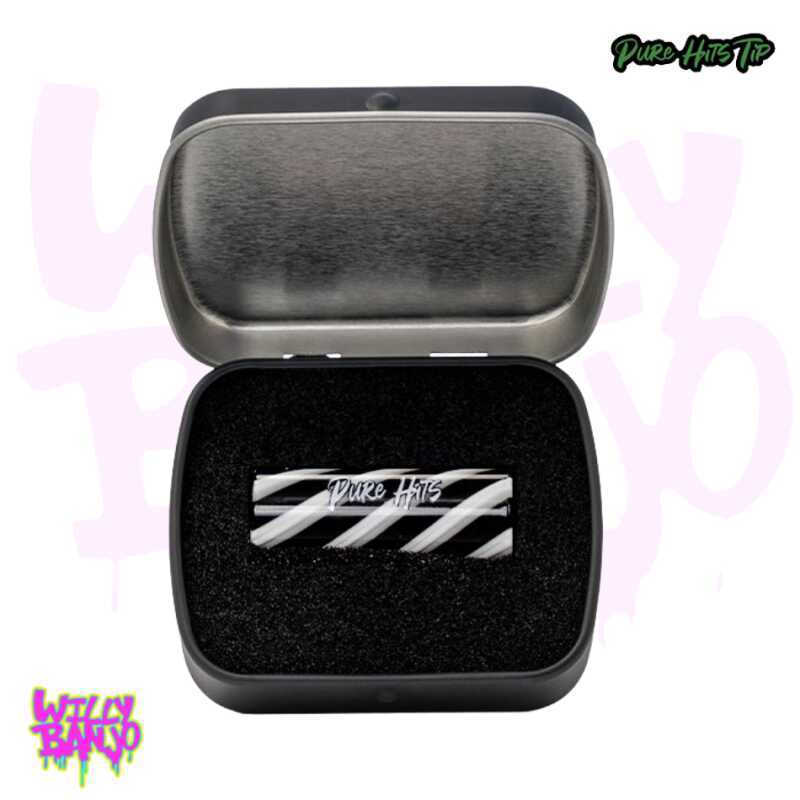 pure hits glass tips black white