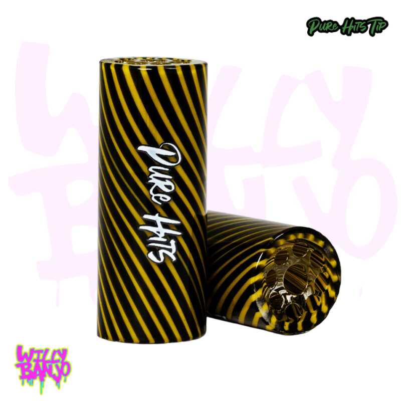 pure hits glass tips black yellow