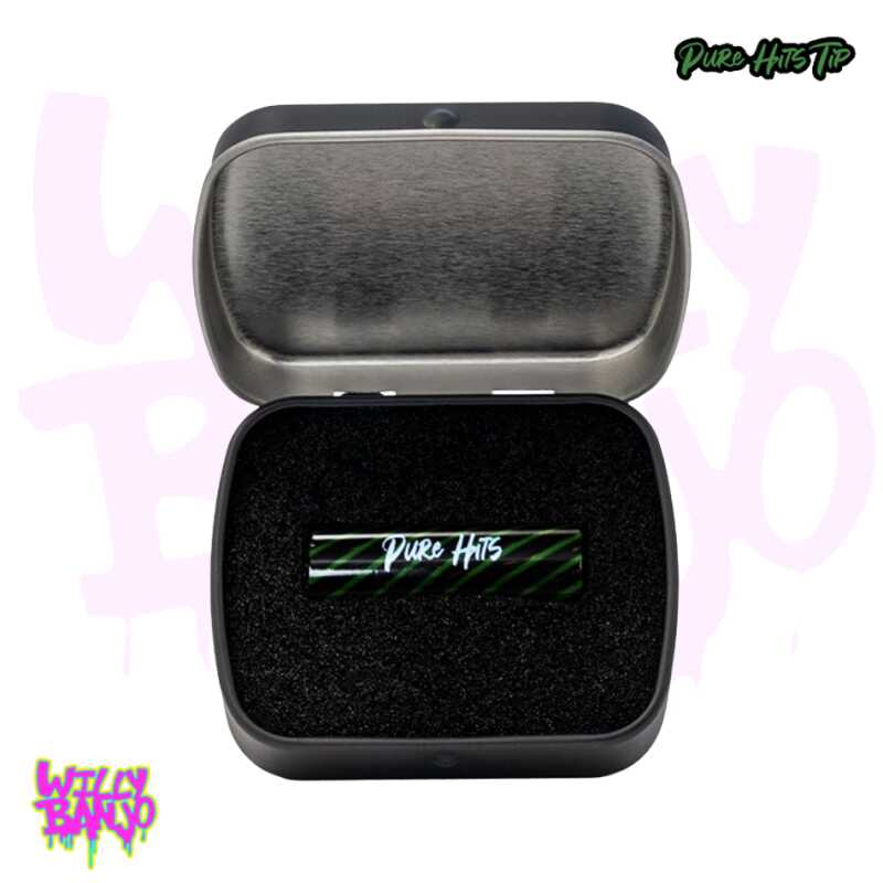 pure hits glass tips black green