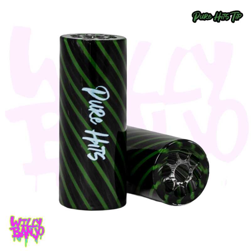 pure hits glass tips black green
