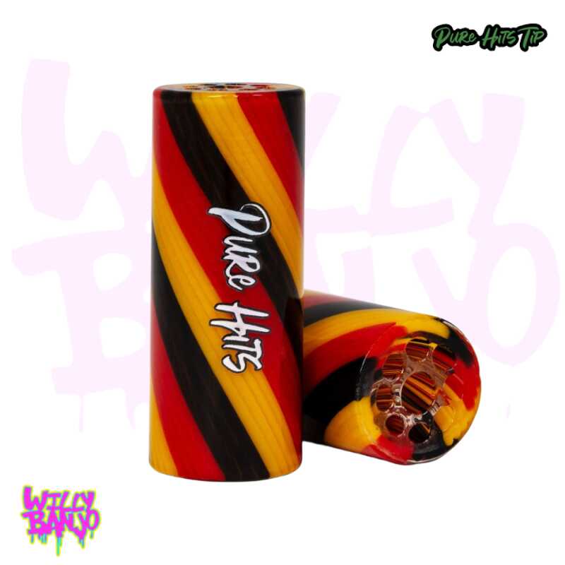 pure hits glass tips red black yellow