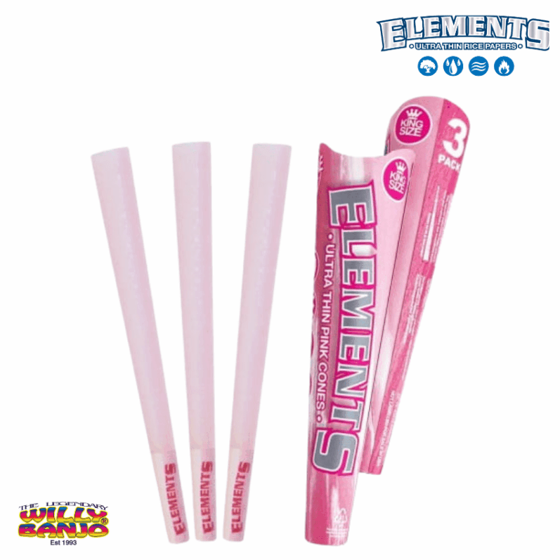 Elements Pink King Size Pre-Rolled Cones
