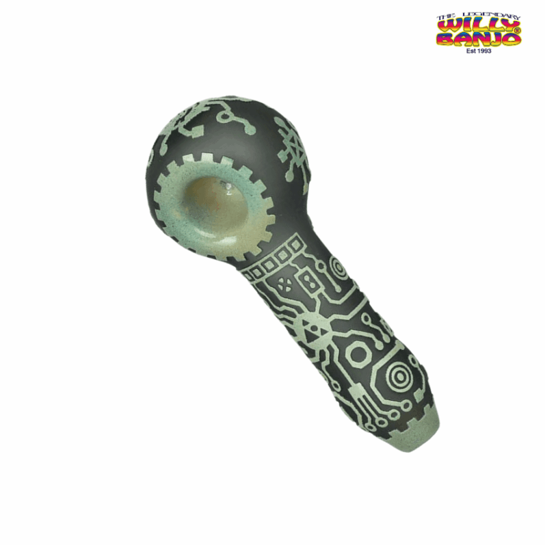 Basil Bush Circuitboard Glass Pipe