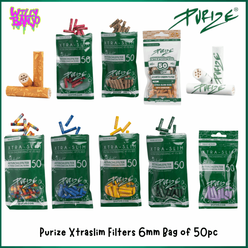 Purize Extra slim Activated Carbon Filters 6mm 50pk