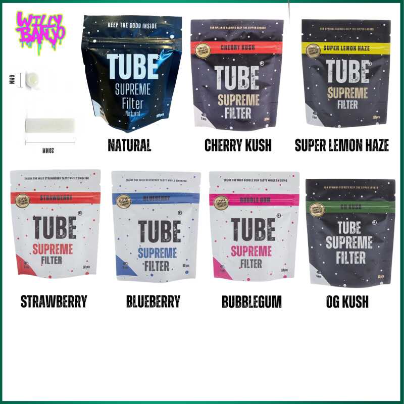 TUBE Supreme Slim 6mm Flavoured Infused Pre Rolled Filter Tips