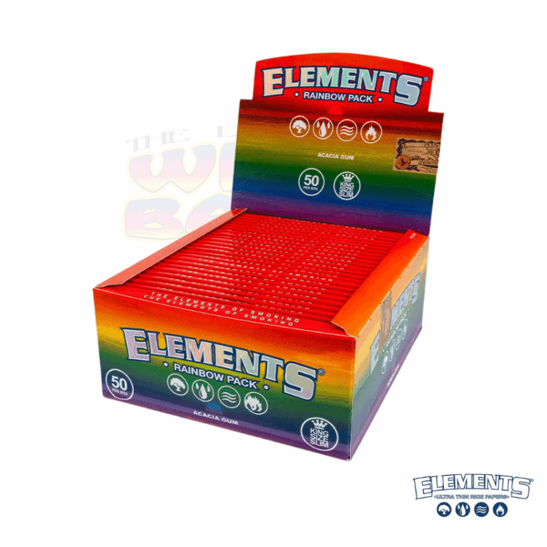 Rainbow Elements Kingsize Slim Rice Rolling Paper