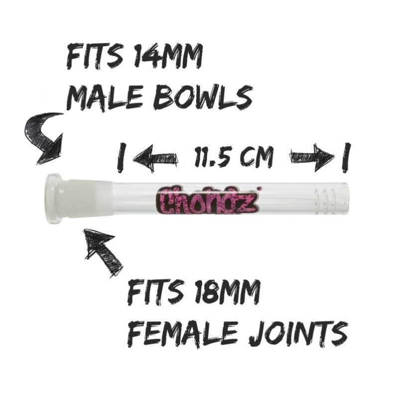 Chongz Glass Difuser Down Stem Pipe 18/14mm 11.5cm