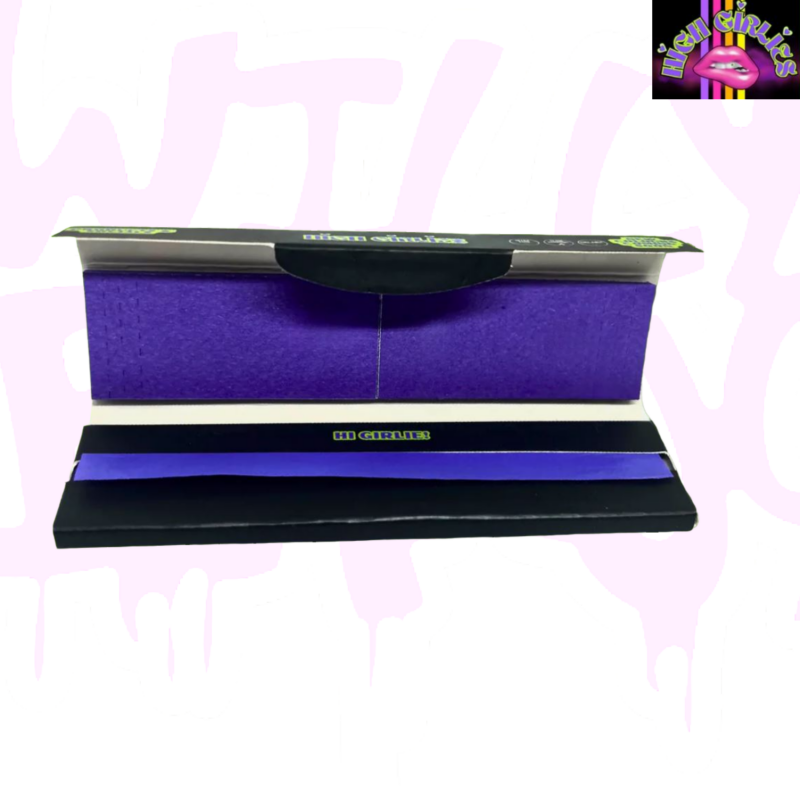 High Girlies Purple Passion King Size Slim Rolling Papers with tips