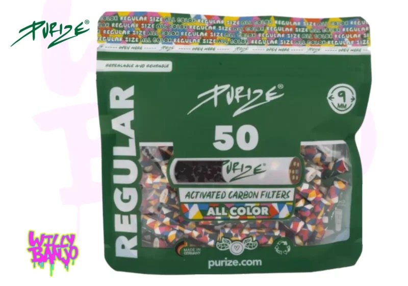 Purize Activated Charcoal Regular Filter Tips x 50 8.3 mm