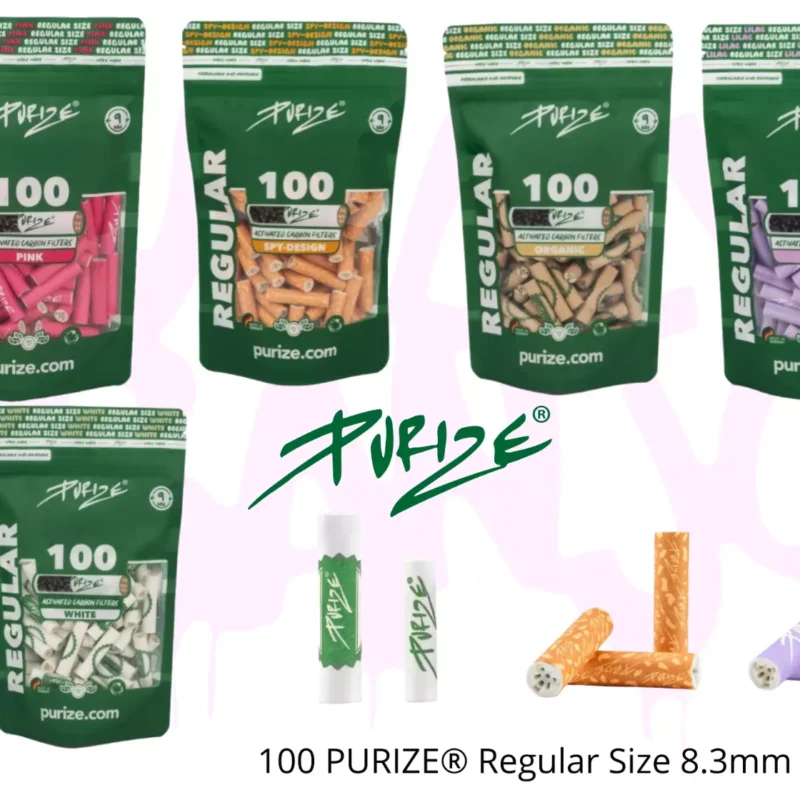 Purize Regular Activated Carbon Filters 8.3mm 100pk