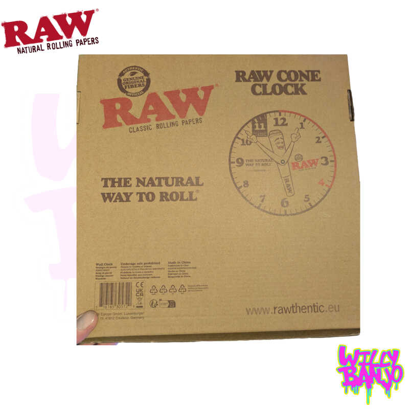 RAW Wooden Wall Clock 30cm