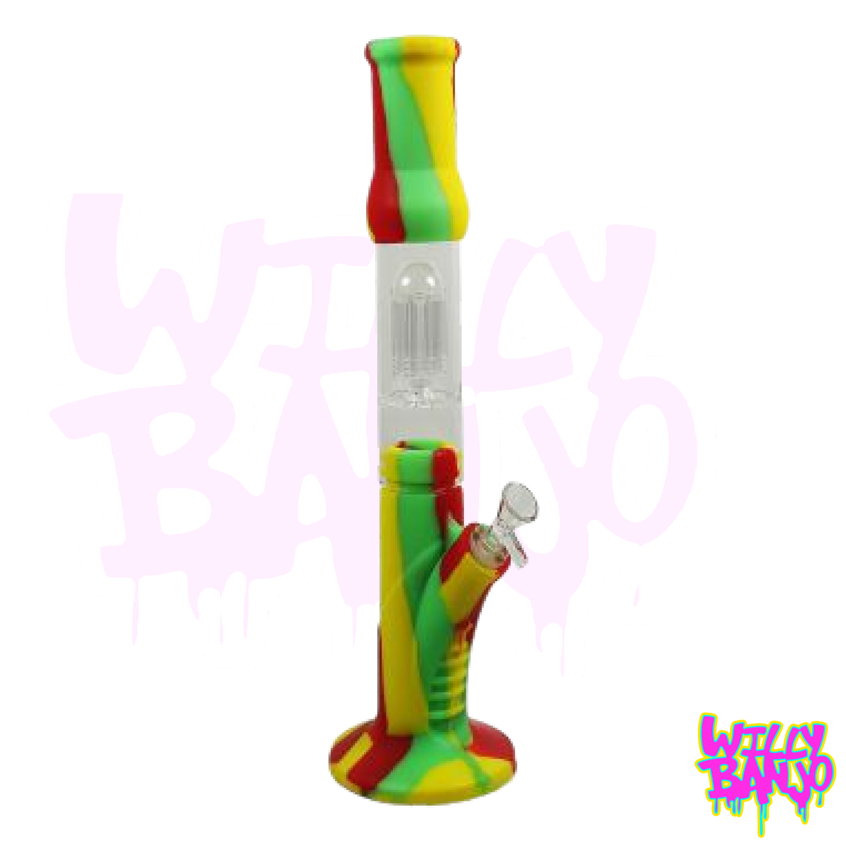 Bounce 'Warp Drive' 38.5cm Silicone Bong with Glass Percolator - Image 4