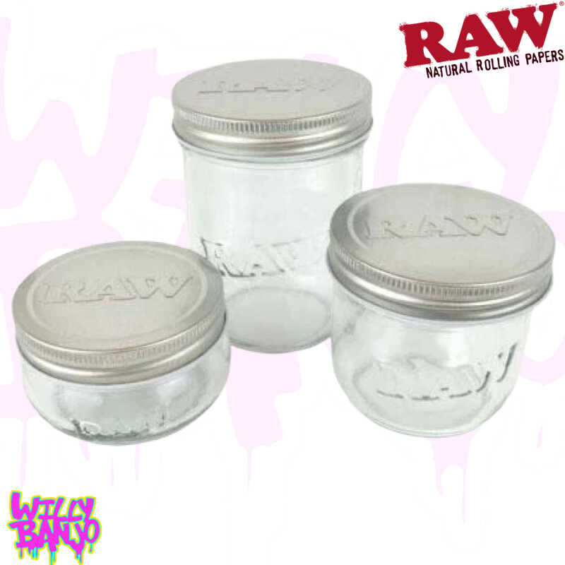 RAW Glass Mason Storage Jars