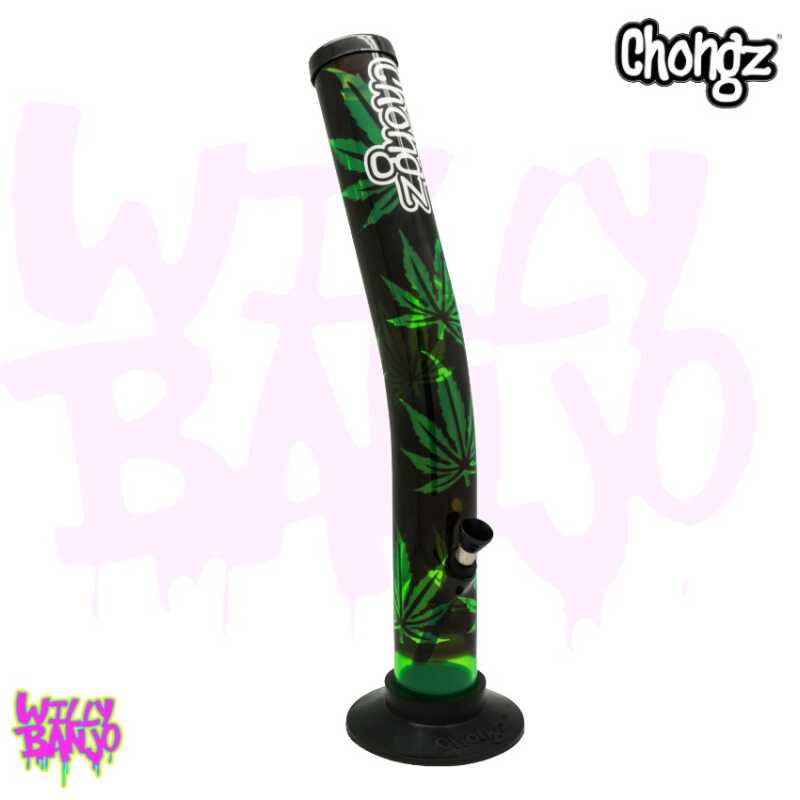 Chongz "Geno” 40cm Leaf Design Acrylic Lean Back Bong