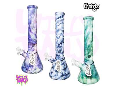 Chongz “Tye Dye” 5mm Marble Effect 35cm Glass Ice Bong