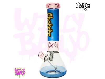 Chongz “Beef Galore” 5mm 30cm Blue & Pink Glass Ice Bong