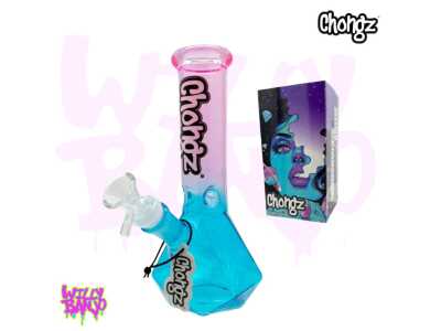 Chongz “Mini Gemstone” 20cm Pink & Blue Glass Bong