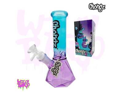 Chongz “Mini Gemstone” 20cm Purple & Blue Glass Bong