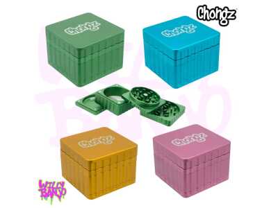 Chongz “Celebrity Squares” 44mm 4 Part Aluminium Grinder