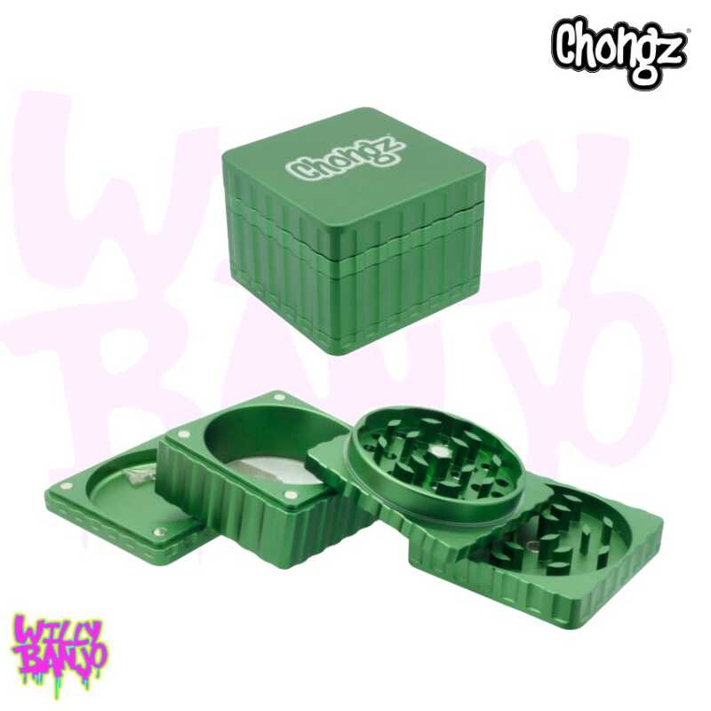 Chongz “Celebrity Squares” 44mm 4 Part Aluminium Grinder