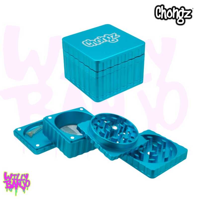 Chongz “Celebrity Squares” 44mm 4 Part Aluminium Grinder