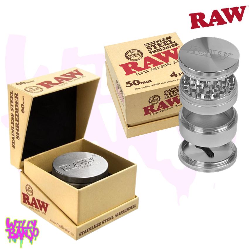 RAW Stainless Steel 4 Part grinder