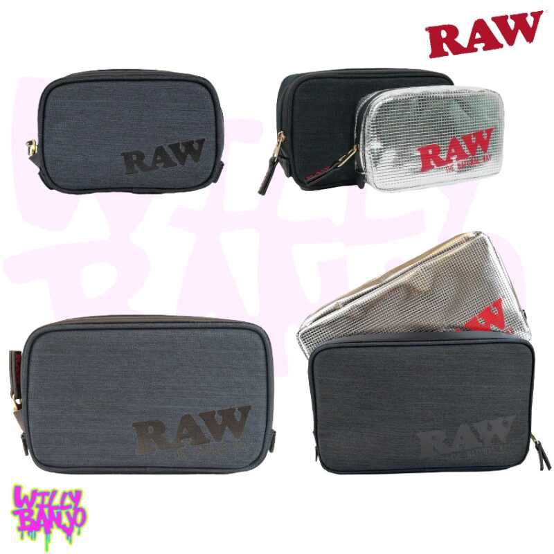 RAW Black Enhanced Smell Proof Pouch - 5 Layer Odour Blocking Storage