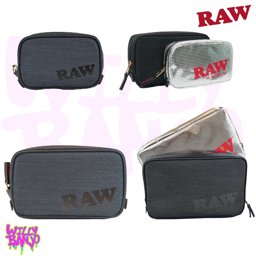 RAW Black Enhanced Smell Proof Pouch - 5 Layer Odour Blocking Storage
