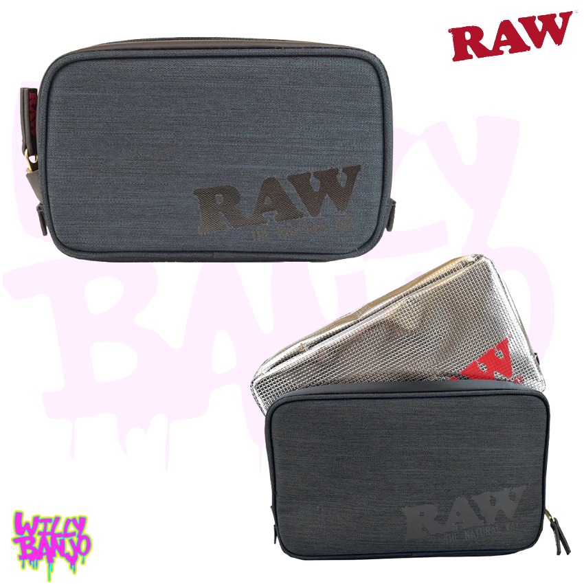 RAW Black Enhanced Smell Proof Pouch - 5 Layer Odour Blocking Storage